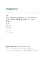 [2009-01] Effect of Hydrologic Restoration on the Habitat of the Cape Sable Seaside Sparrow, 2008 – Final Report